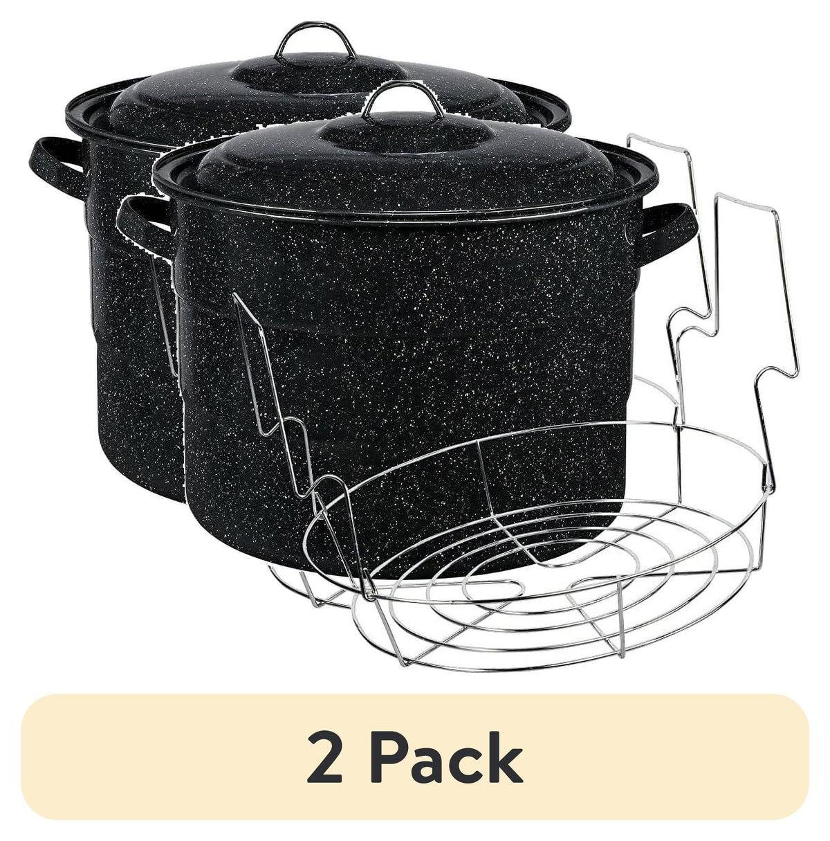 Granite Ware 21.5 Quart Water Bath Canner with Rack for Jam, Salsa and Pickles