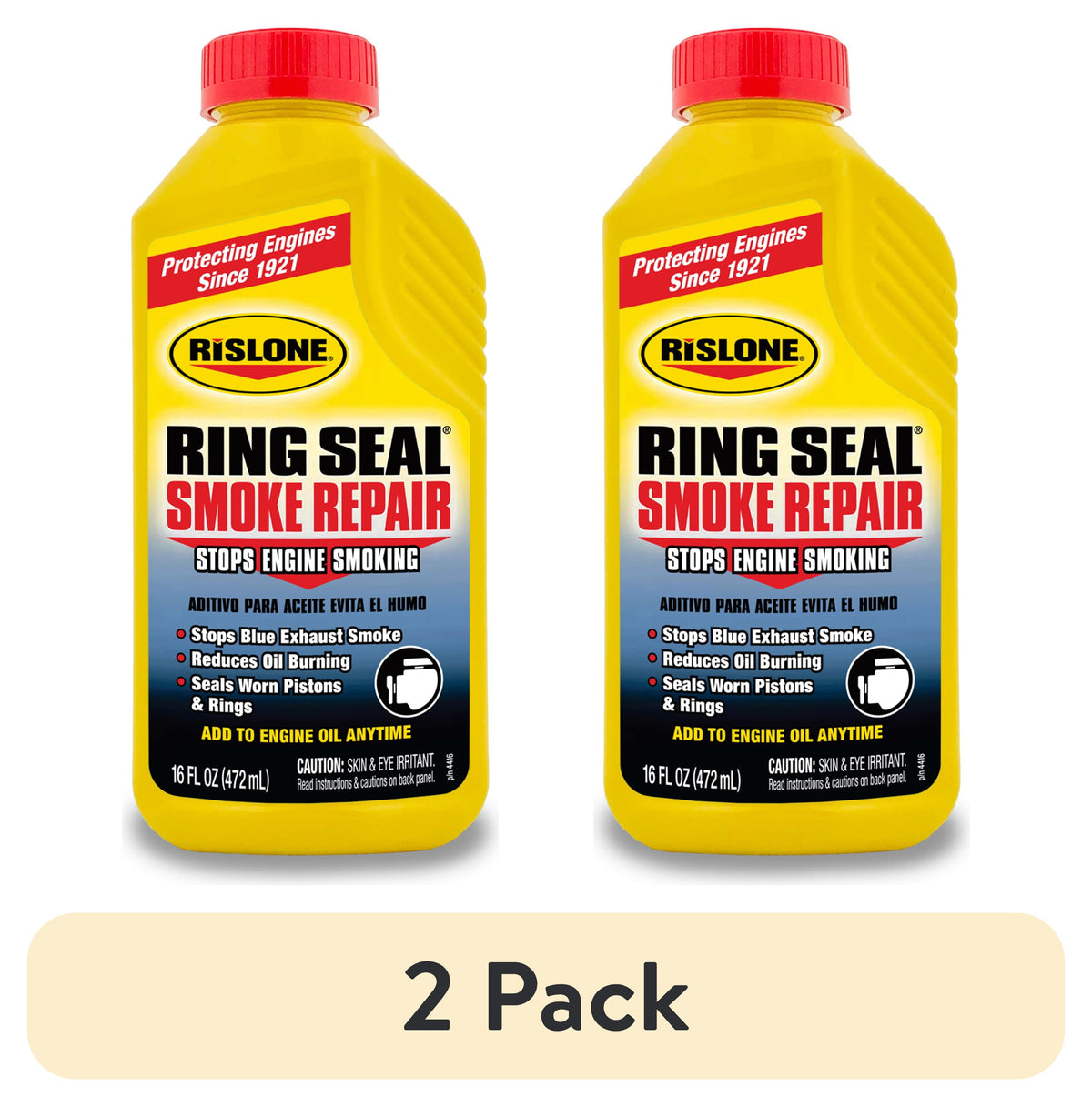 (6 pack) Rislone 4416 High Mileage Ring Seal Smoke Repair Automotive Additive, 16 oz