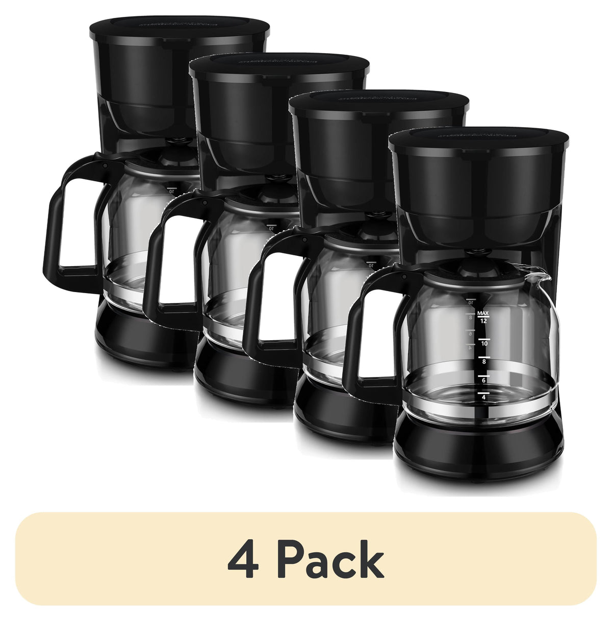 (2 pack) Mainstays 12-Cup Drip Coffee Maker, 1.8 L, White