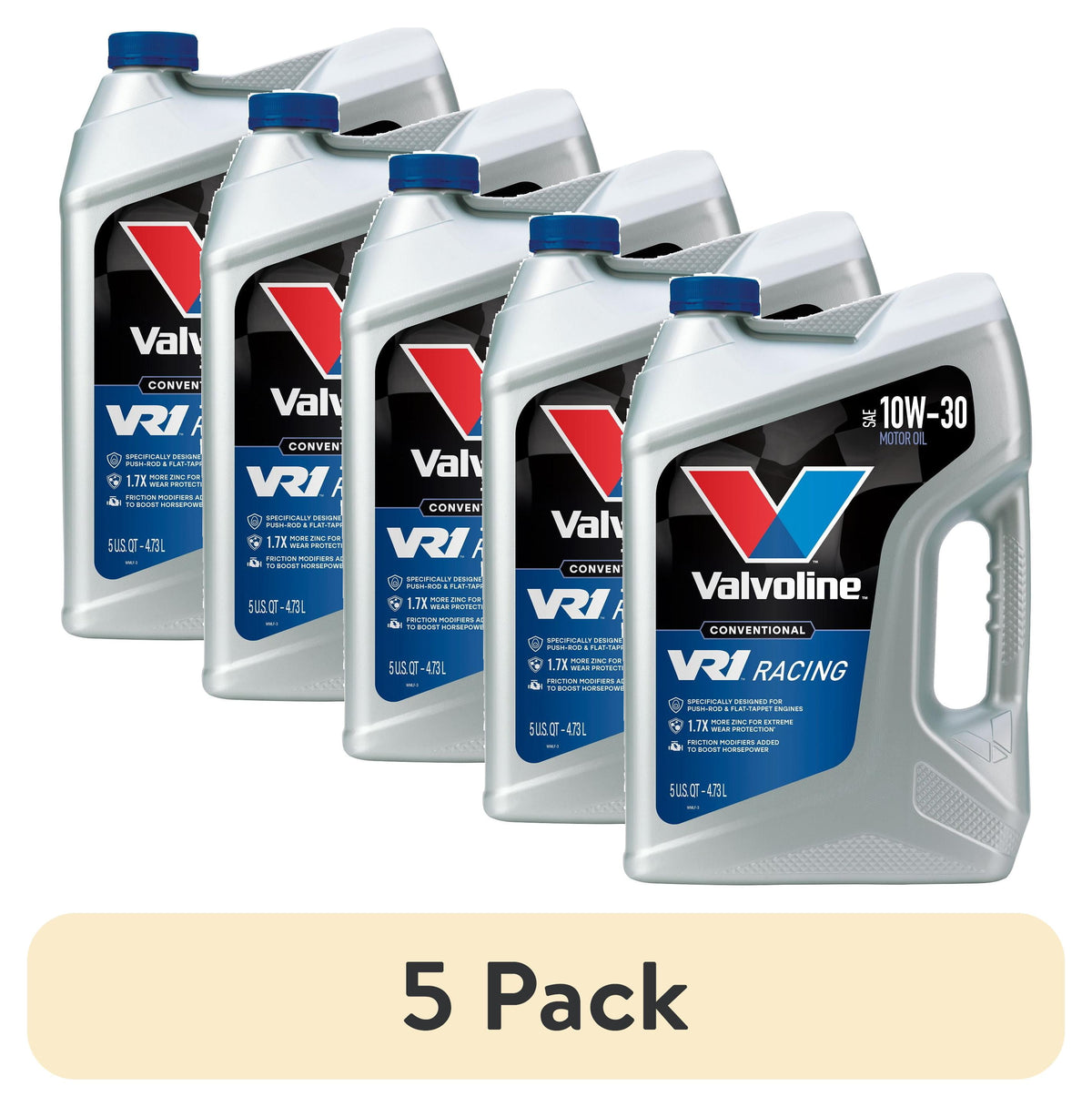 Valvoline VR1 Racing 10W-30 Motor Oil 5 QT