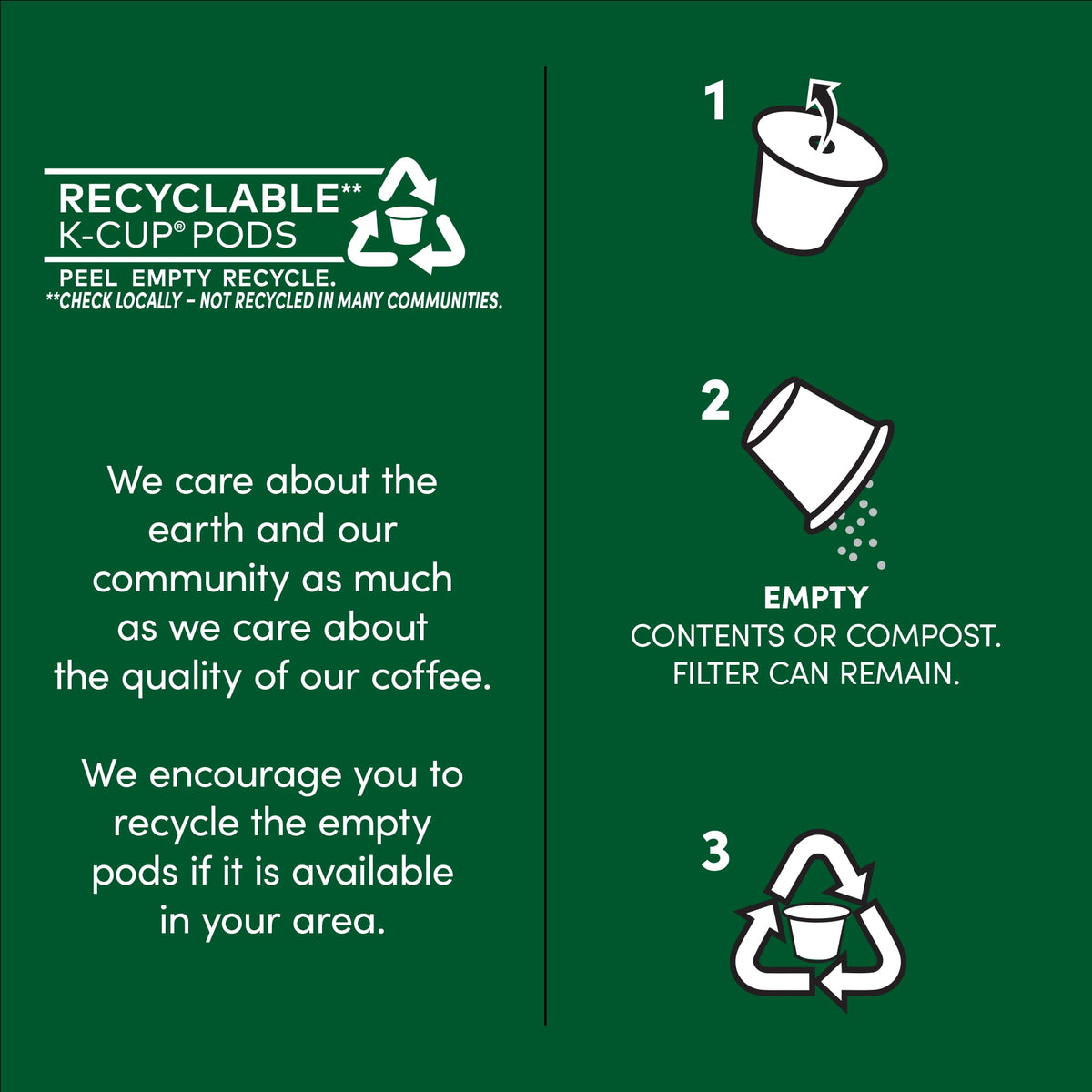Tim Hortons Dark Roast K-Cup Coffee Pods for Keurig Brewers, Recyclable, 72 Ct