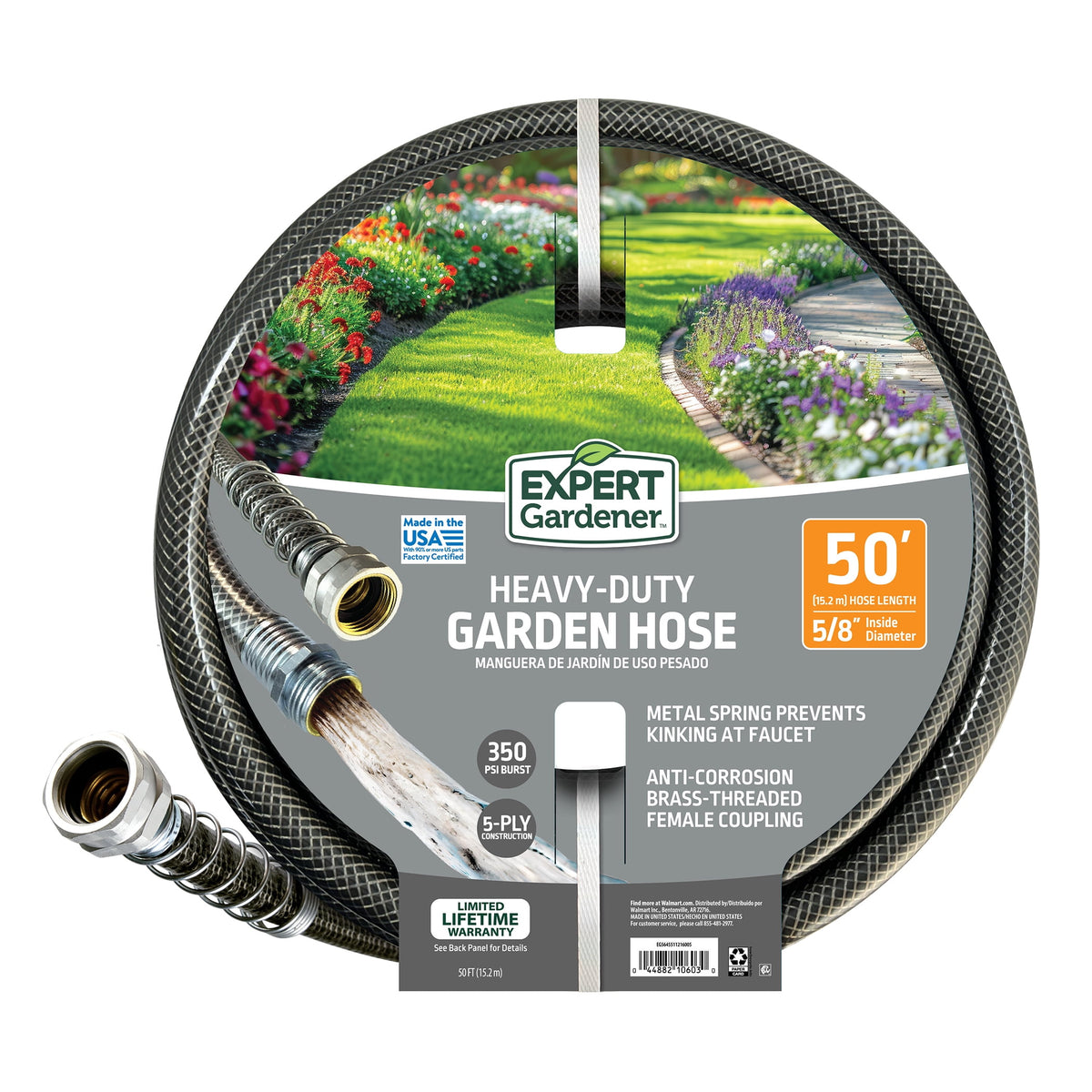 Expert Gardener 5/8 in x 100 ft Heavy Duty Garden Hose