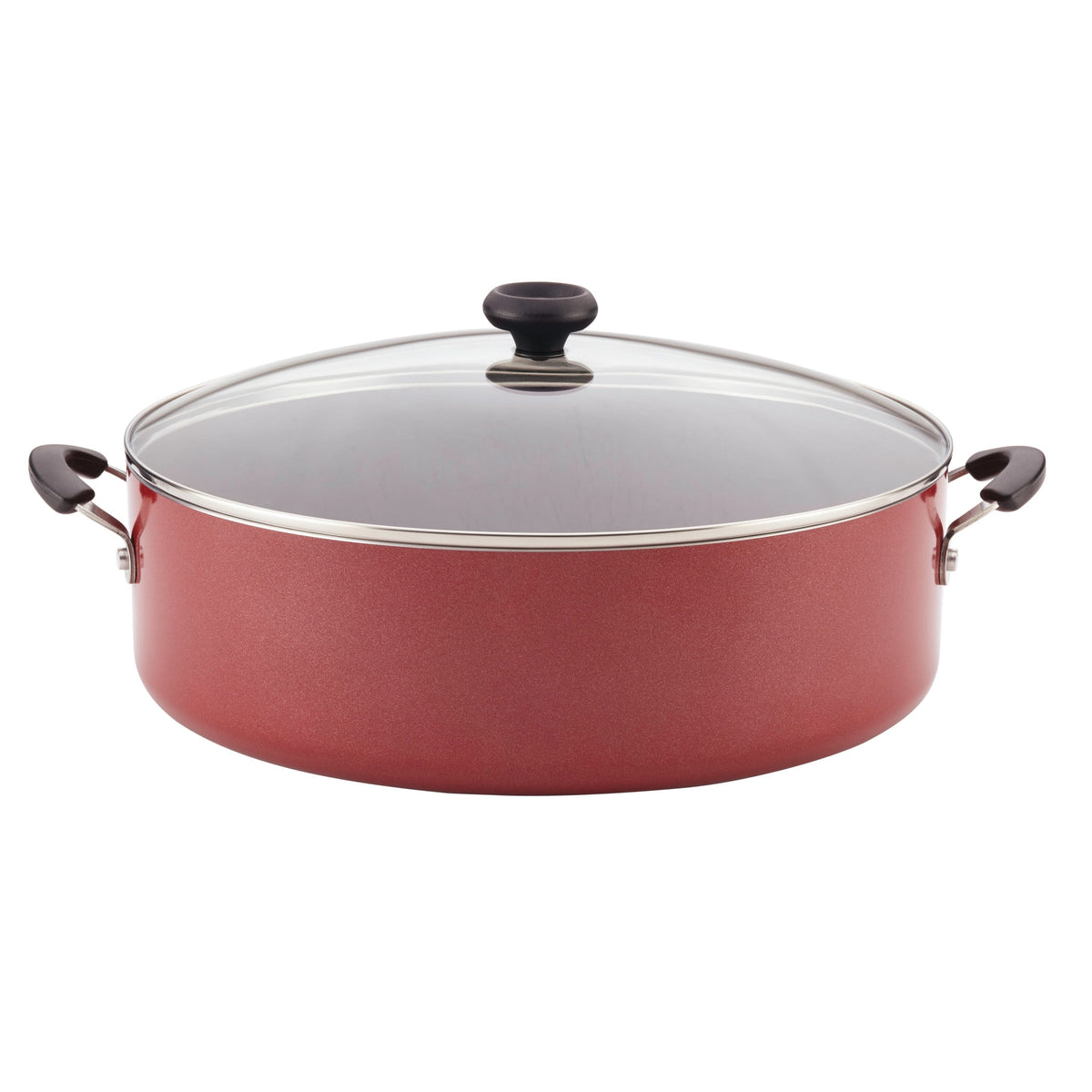 Farberware Easy Clean 14 in Covered Family Pan, DiamondMax Nonstick, Dishwasher Safe, Black