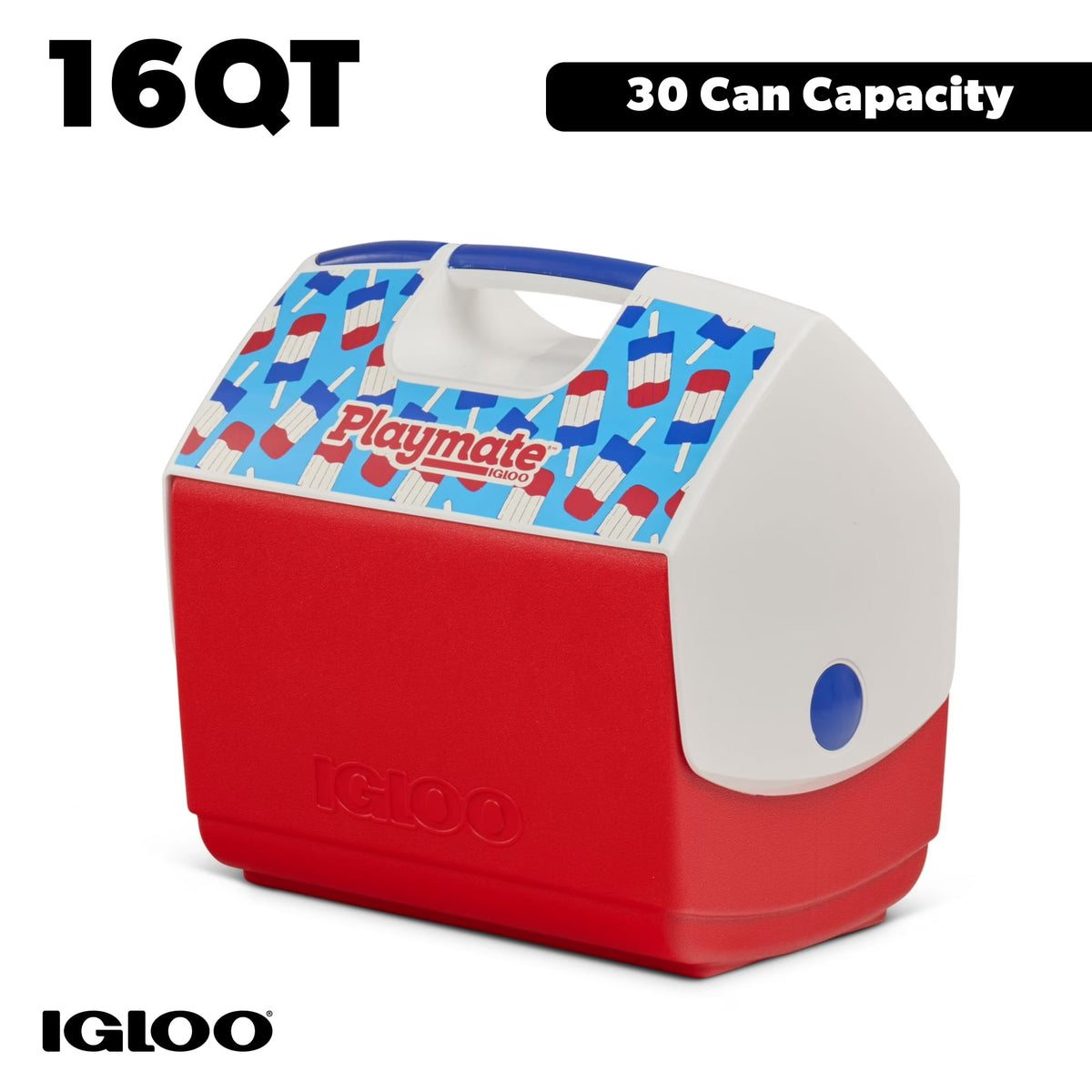 Igloo 16 QT Playmate Elite Ice Chest Cooler, 30 Can Capacity, Pink