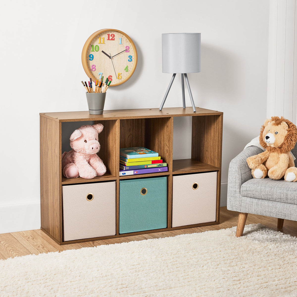 Mainstays 6 Cube Storage Organizer, White