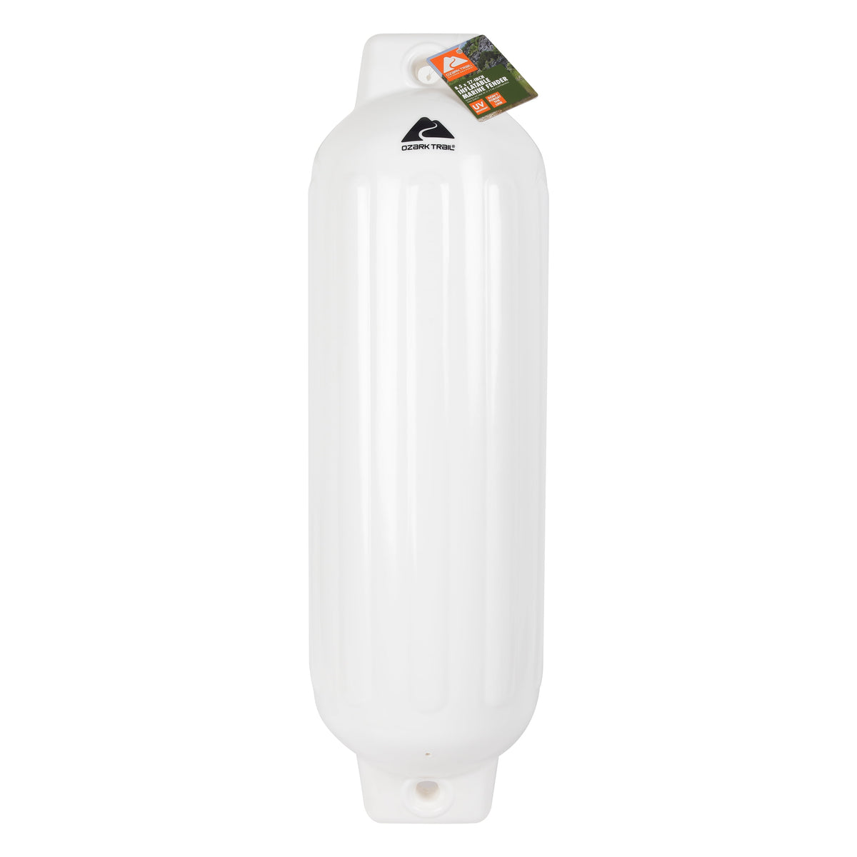 (2 pack) Ozark Trail 8.5" x 27" Inflatable Boat Bumper Marine Boat Fender, White