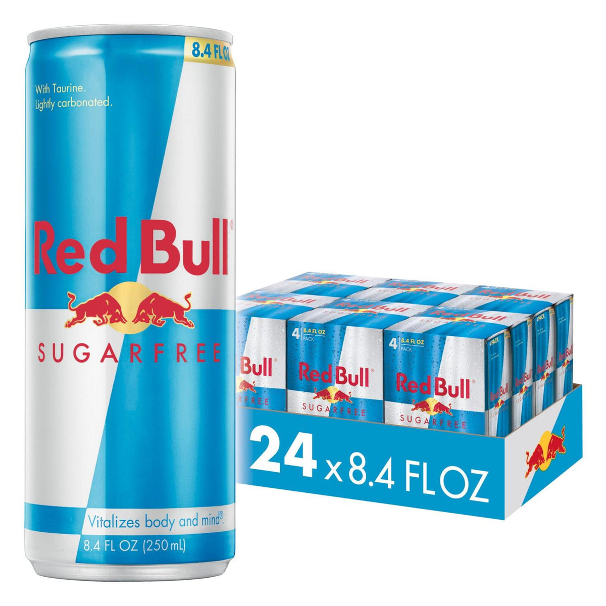 Red Bull Sugarfree Energy Drink, 20 fl. oz., Pack of 12 Cans, 189mg Caffeine, Taurine & B Vitamins