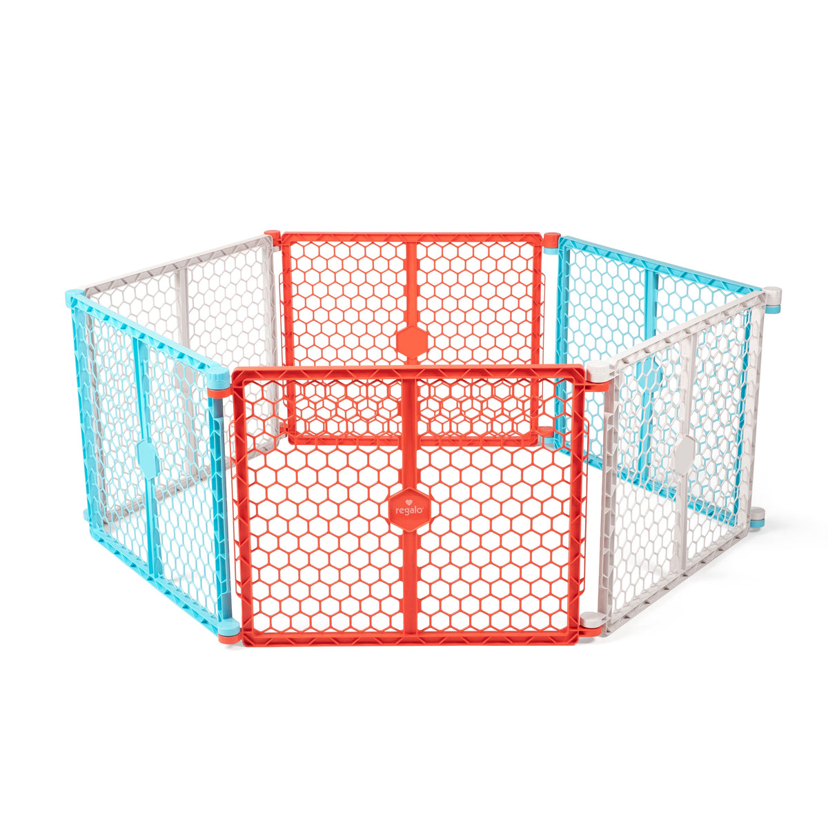 Regalo 2-in-1 Super Wide Baby Gate & Play Yard Plastic 192 Inches, Gray