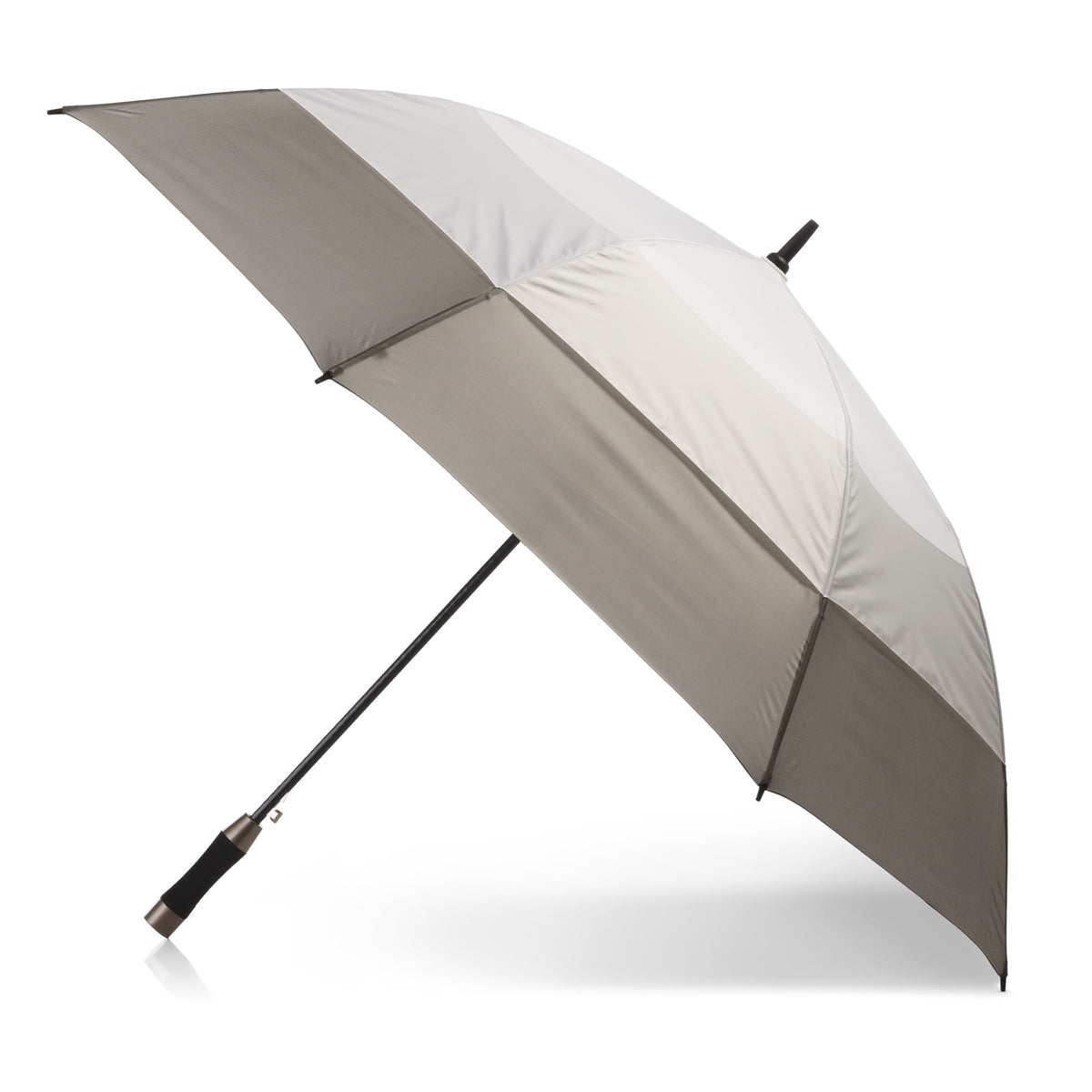 Totes Vented Auto Open Stormbeater Golf Stick Umbrella With SunGuard® Black and Gray
