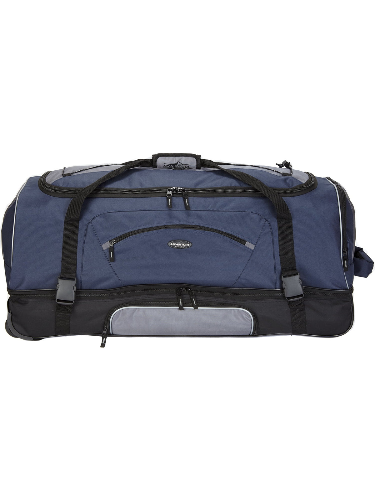 Travelers Club Large 36" Drop-Bottom Rolling Duffel with Telescopic Handle - Black