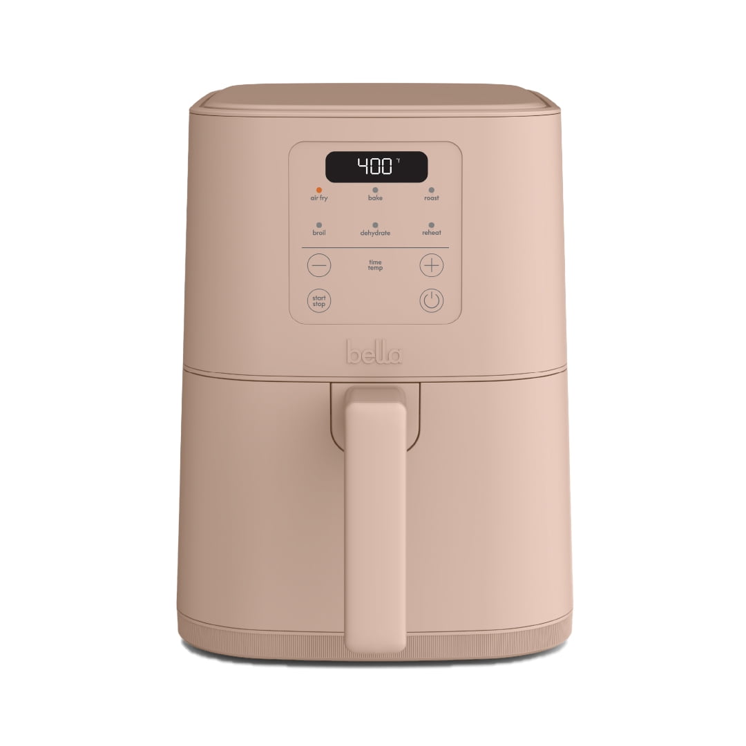 bella 4 Qt Slim Digital Air Fryer with EverGood™ Ceramic Nonstick Coating, 6 Preset Cooking Options, Surf