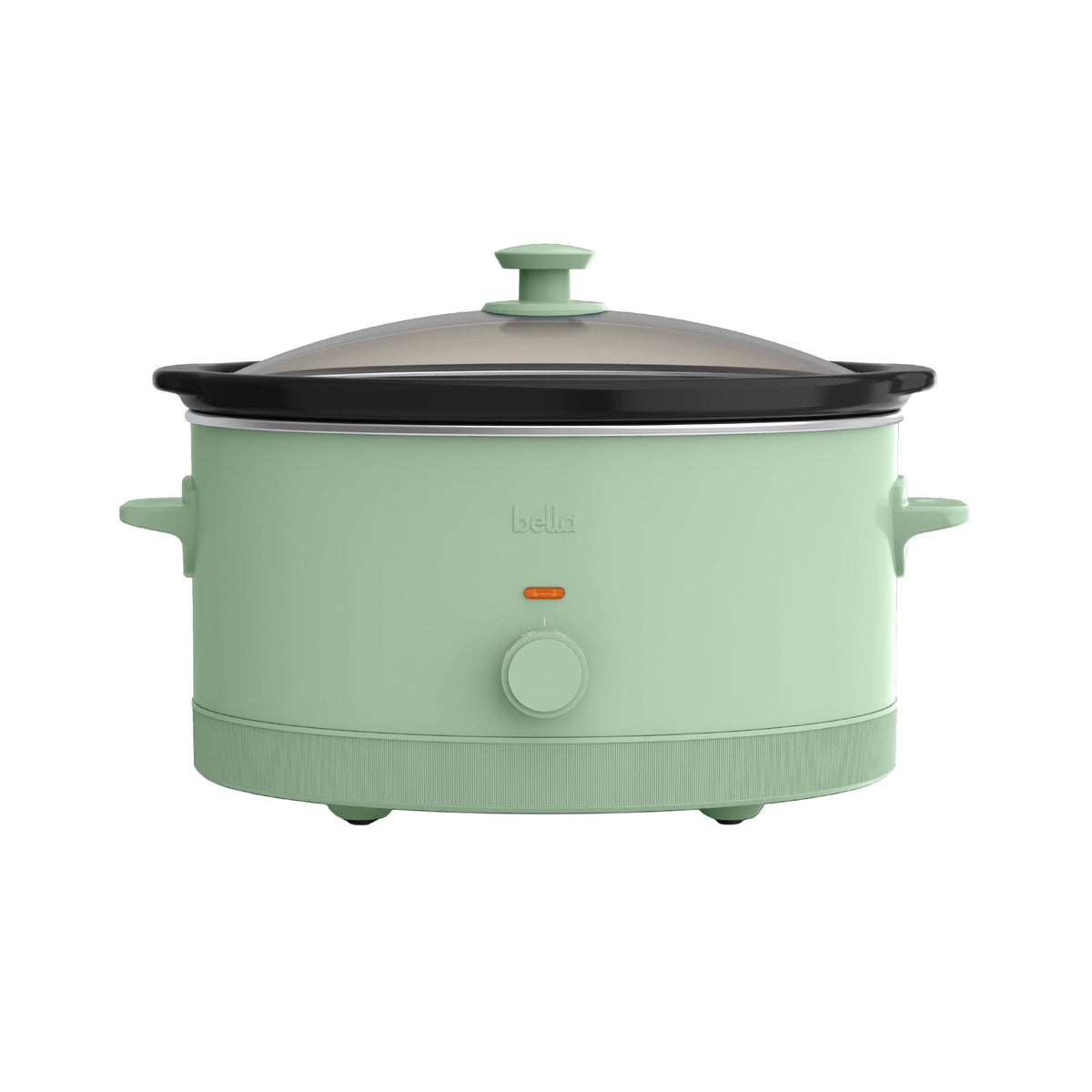 bella 6 Qt Manual Slow Cooker with 3 Temperature Settings, Ceramic Nonstick Coating, Dishwasher Safe Stoneware Pot & Tempered Glass Lid, Oatmilk