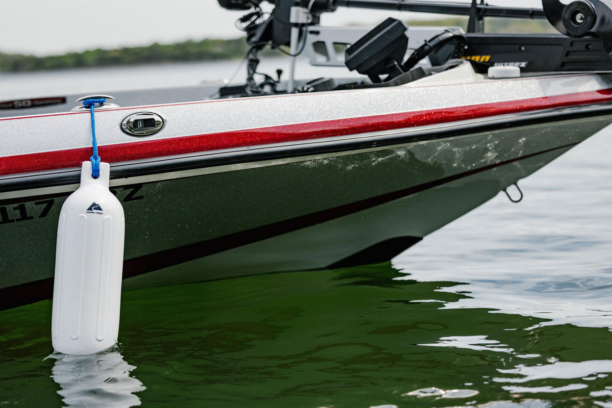 Ozark Trail Inflatable Boat Fenders 2-Pack, Blue 5.5x20 Inches with Fender Lines