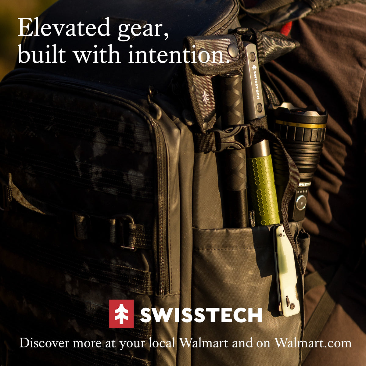Swiss Tech 5000 Lumen Rechargeable LED Flashlight with IP67 Waterproof Protection and Magnetic Tailcap