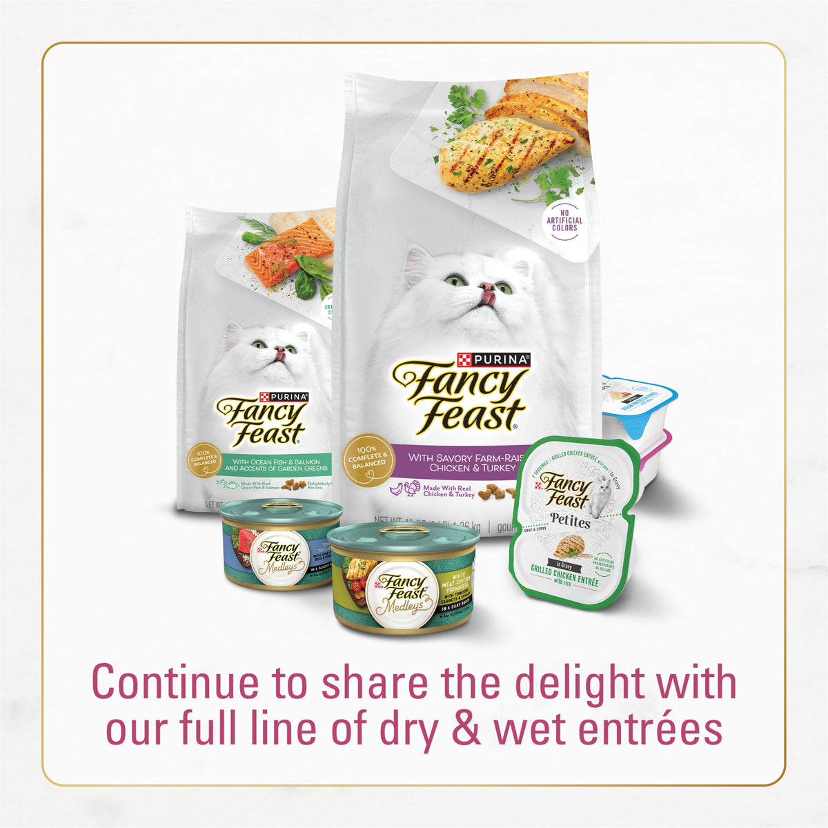 Purina Fancy Feast Dry Cat Food Filet Mignon Flavor with Seafood and Shrimp, 12 lb Bag, 4 Pack