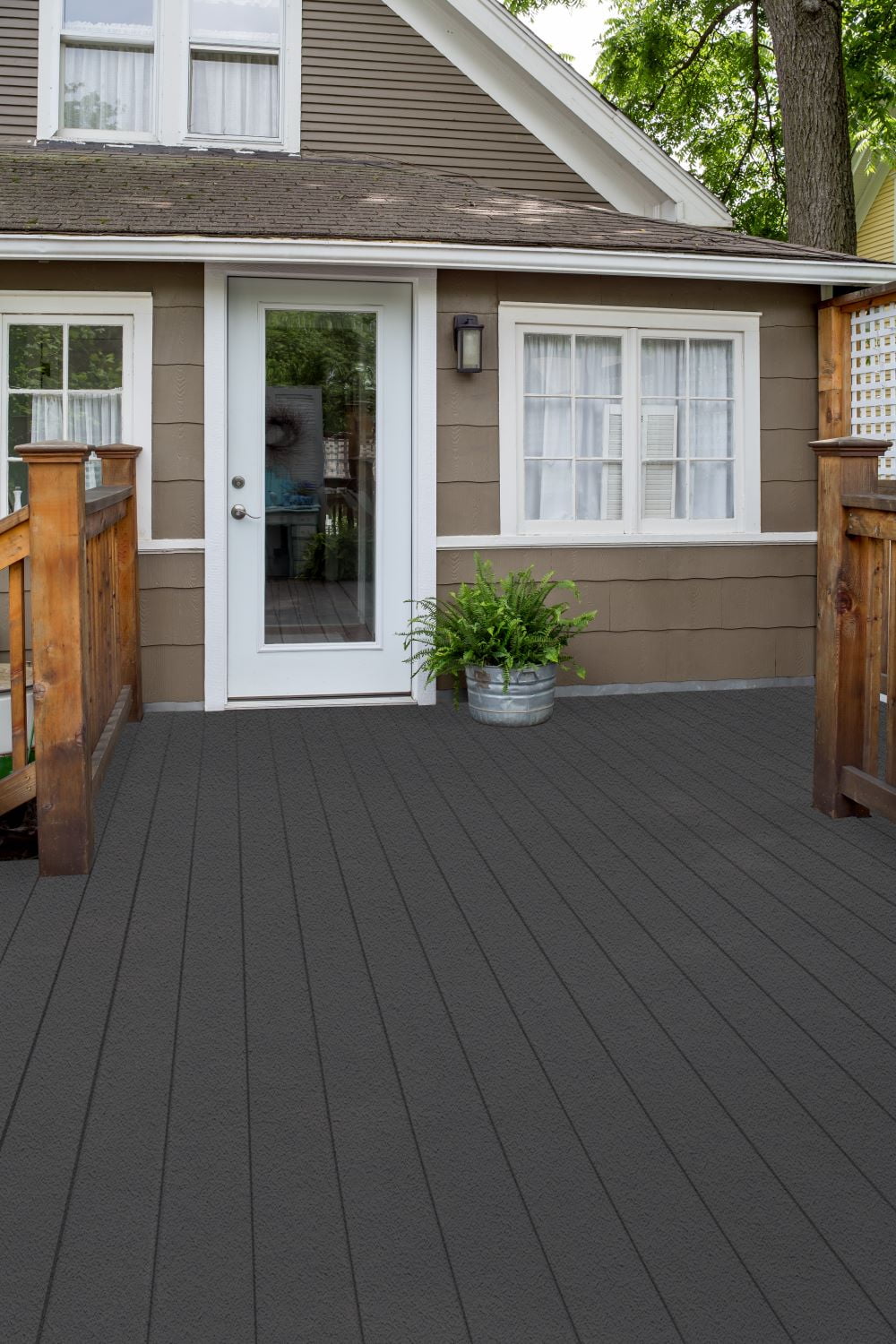 KILZ Over Armor Wood & Concrete Solid Coating Resurfacer, Exterior, Textured, Slate Gray, 1 Gallon