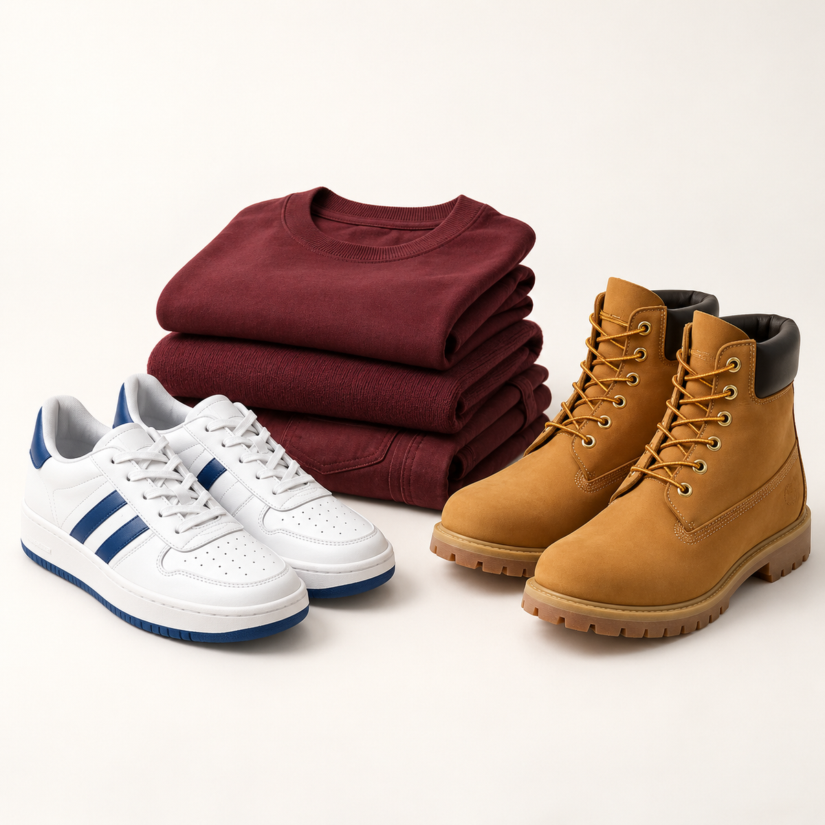 Clothing & Shoes collection studio illustration