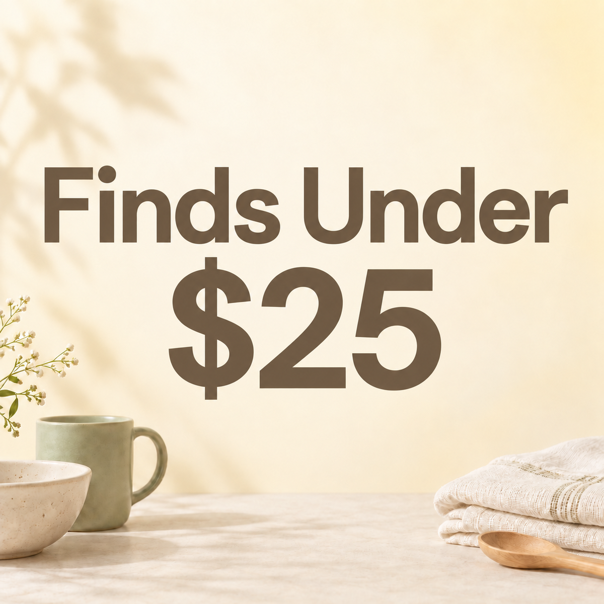 Finds Under $25 — warm cream collection cover with large centered lettering