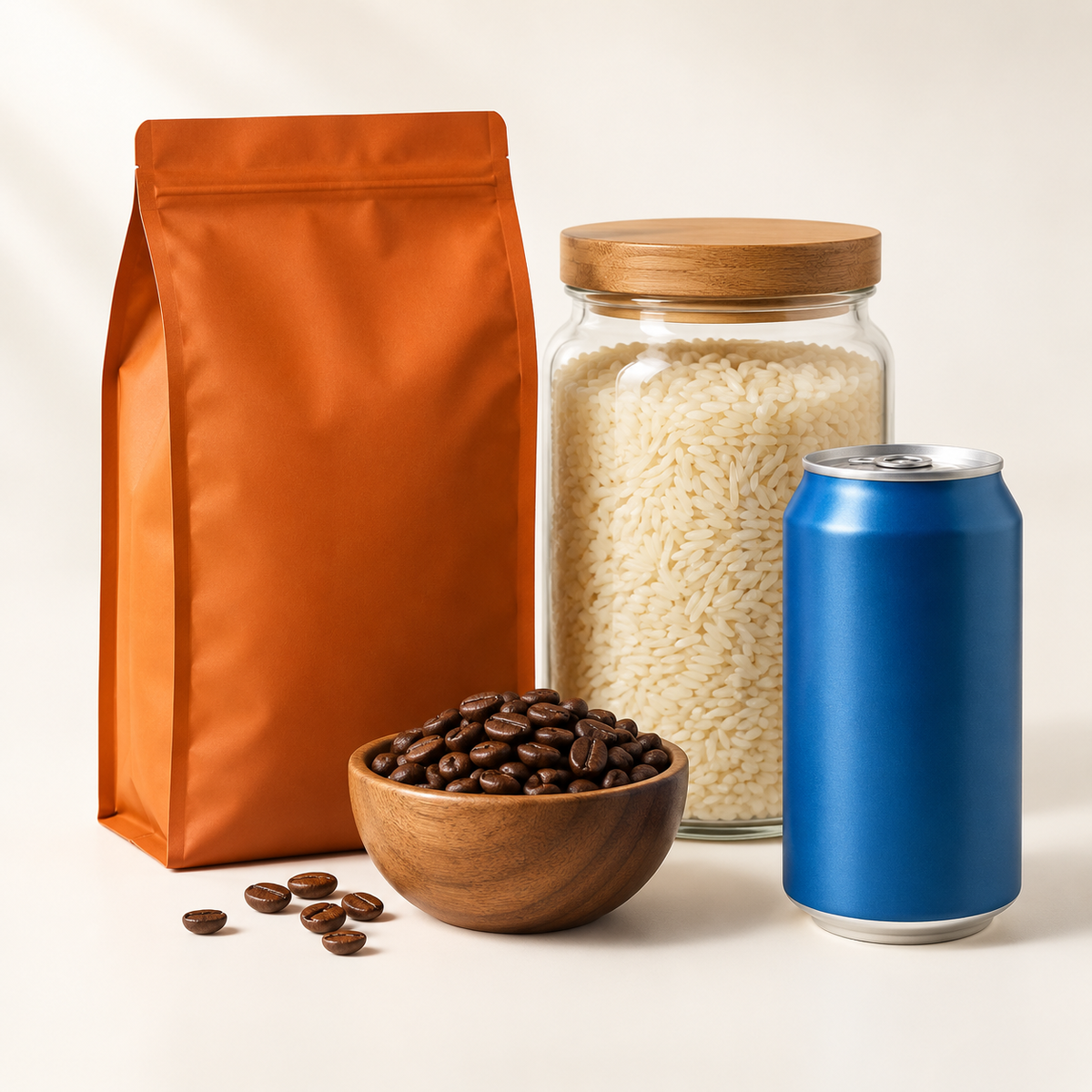 Grocery & Beverages collection studio illustration