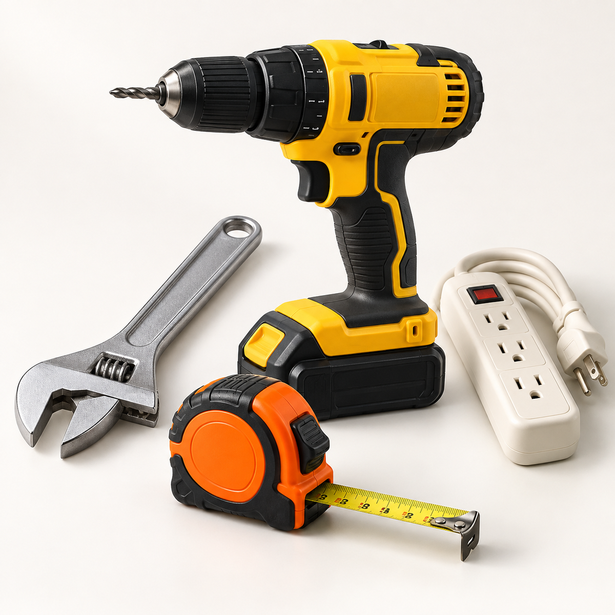 Tools, Hardware & Electrical collection studio illustration