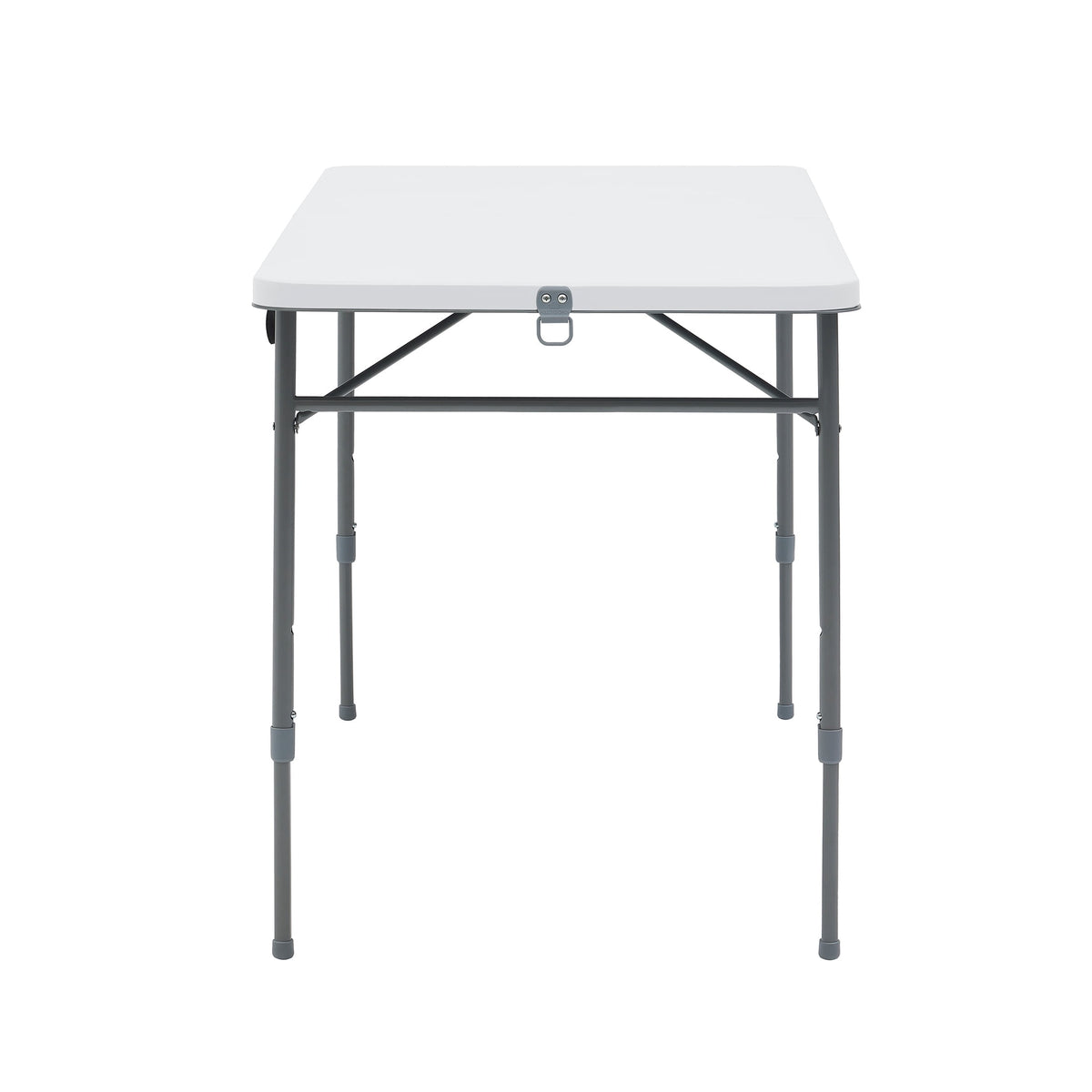 Mainstays 4 ft Adjustable Height Fold-in-Half Centerfold Folding Table, White