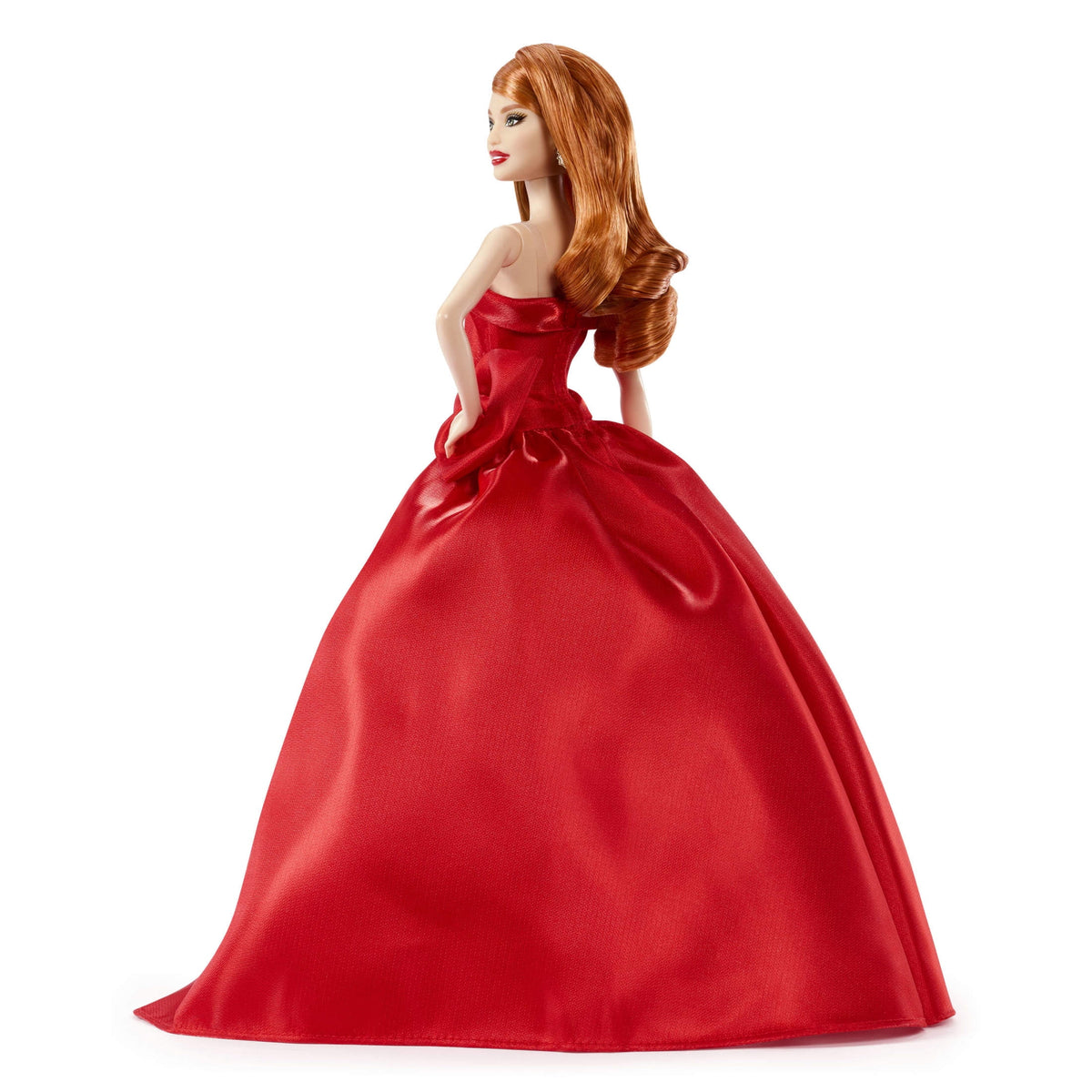 Barbie Signature 2026 Holiday Barbie Fashion Doll, Seasonal Collector, Red Hair with Red Gown with Bow Detai