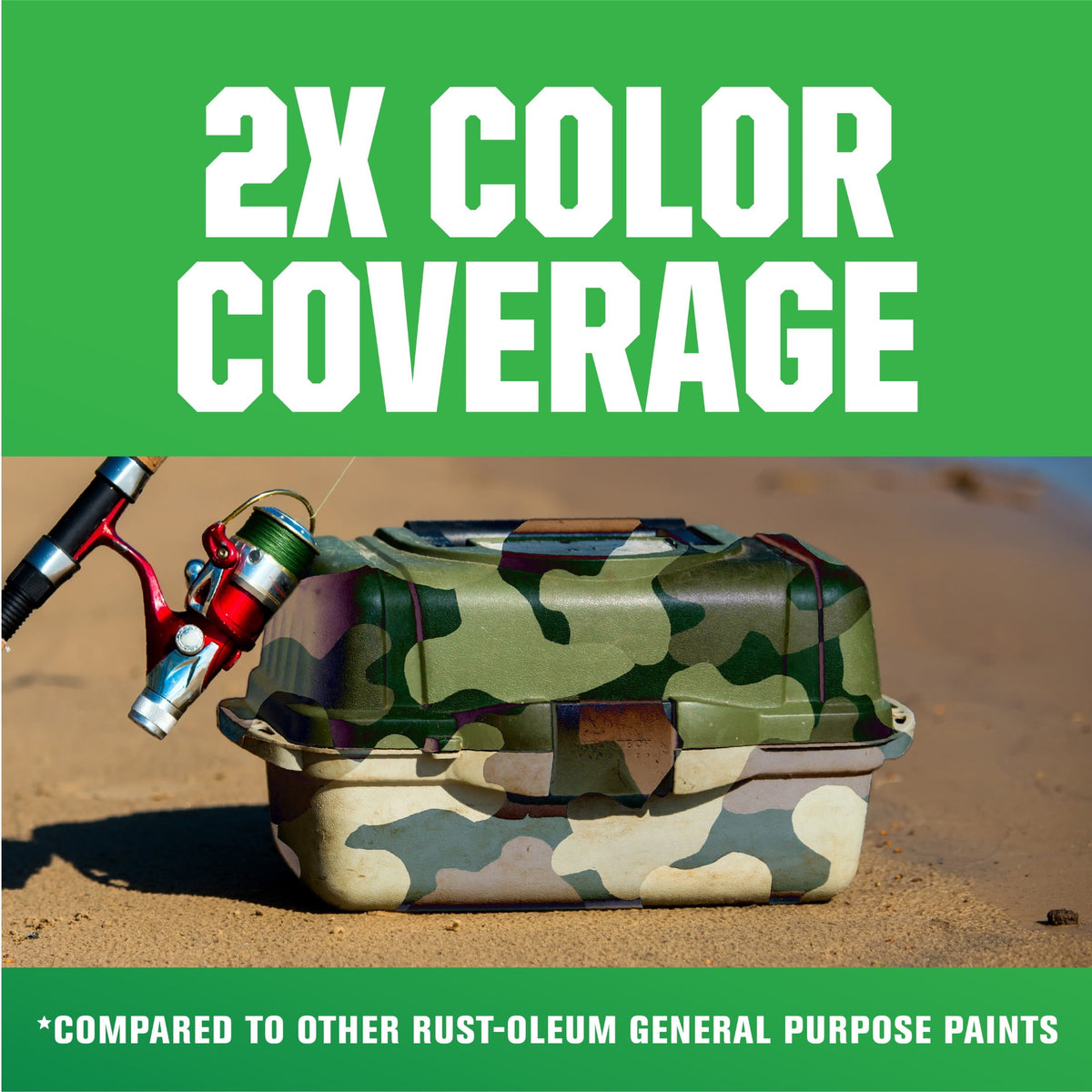 (6 pack) Sand, Rust-Oleum Camouflage 2X Ultra Cover Flat Spray Paint-339004, 12 oz