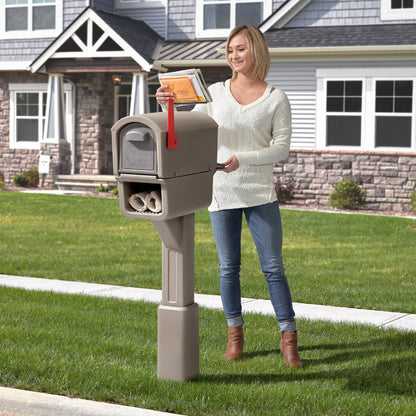 Step2 MailMaster Express Plus Plastic Mailbox Mocha Finish