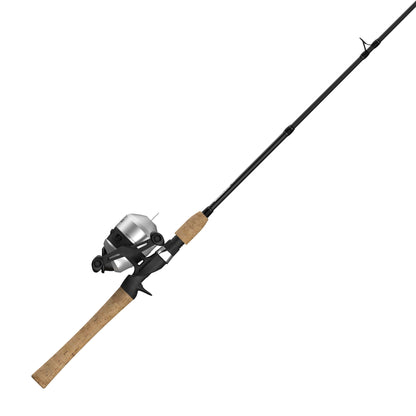 Zebco 33 Cork Handle Spincast Reel and IM6 Graphite Fishing Rod Combo, 6ft 6in 2-piece, Black