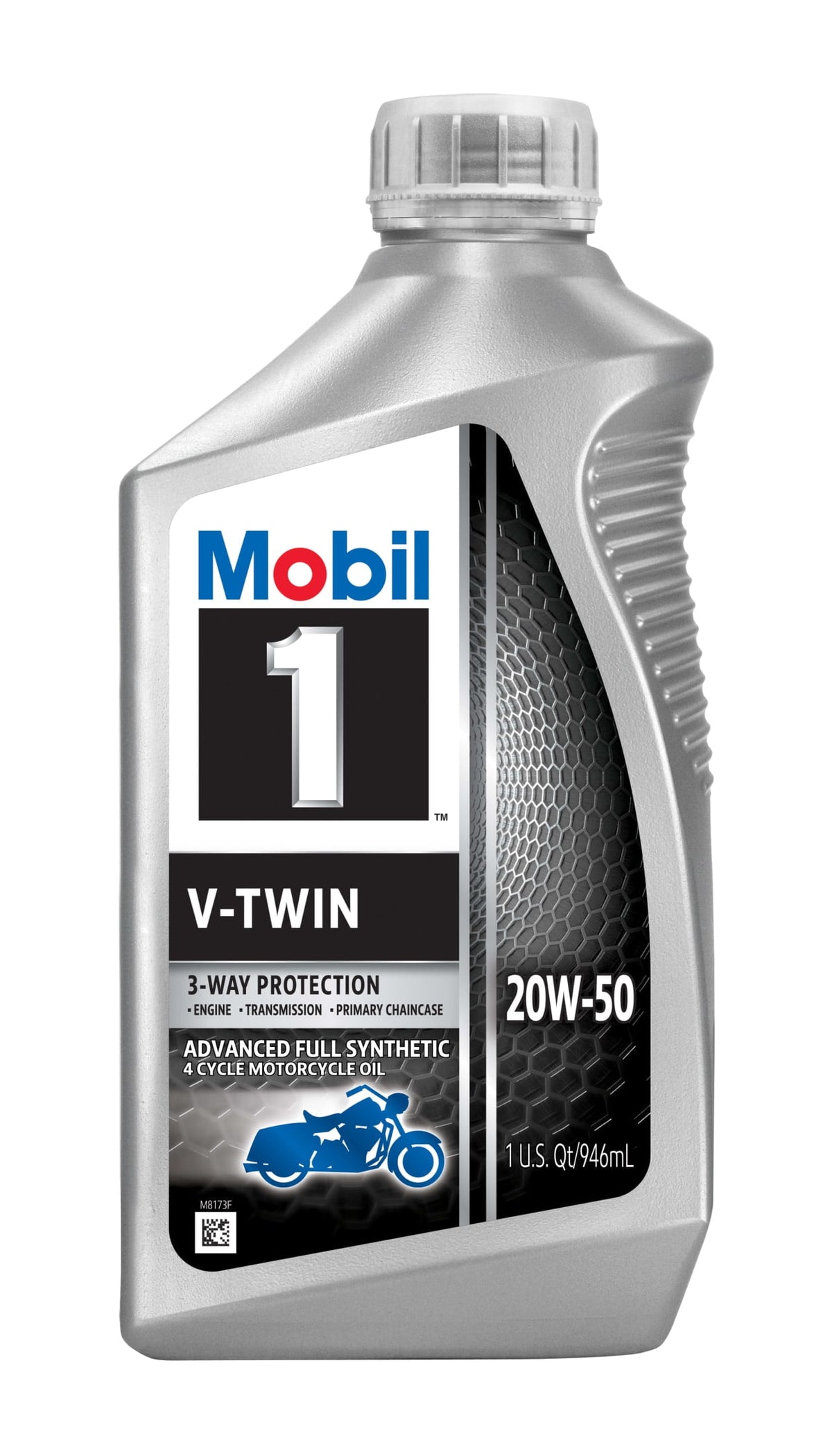 (5 pack) Mobil 1 V-Twin Full Synthetic Motorcycle Oil 20W-50, 1 Quart