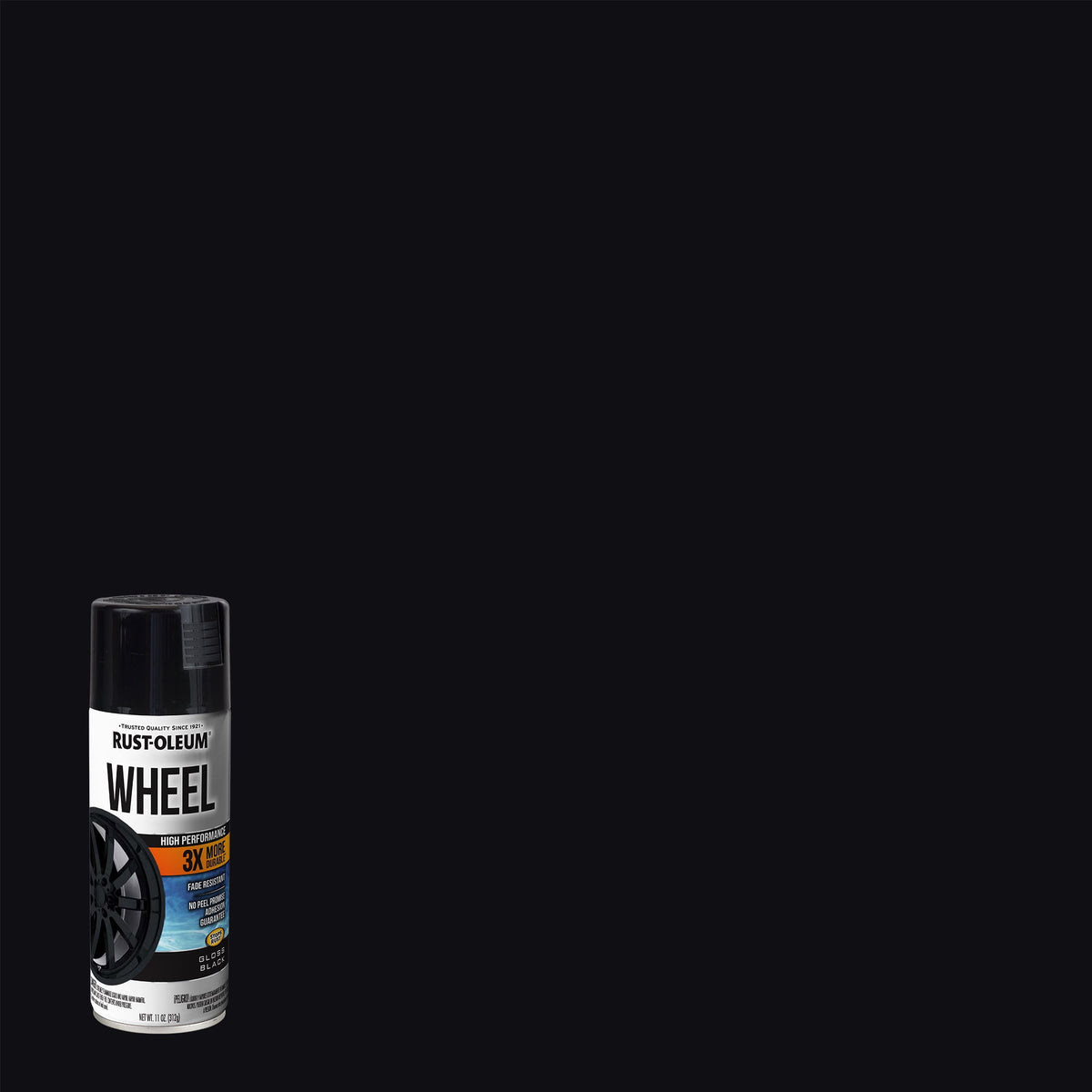 (4 pack) Rust-Oleum Automotive Wheel 3X Gloss Spray Paint, Black, 11 oz