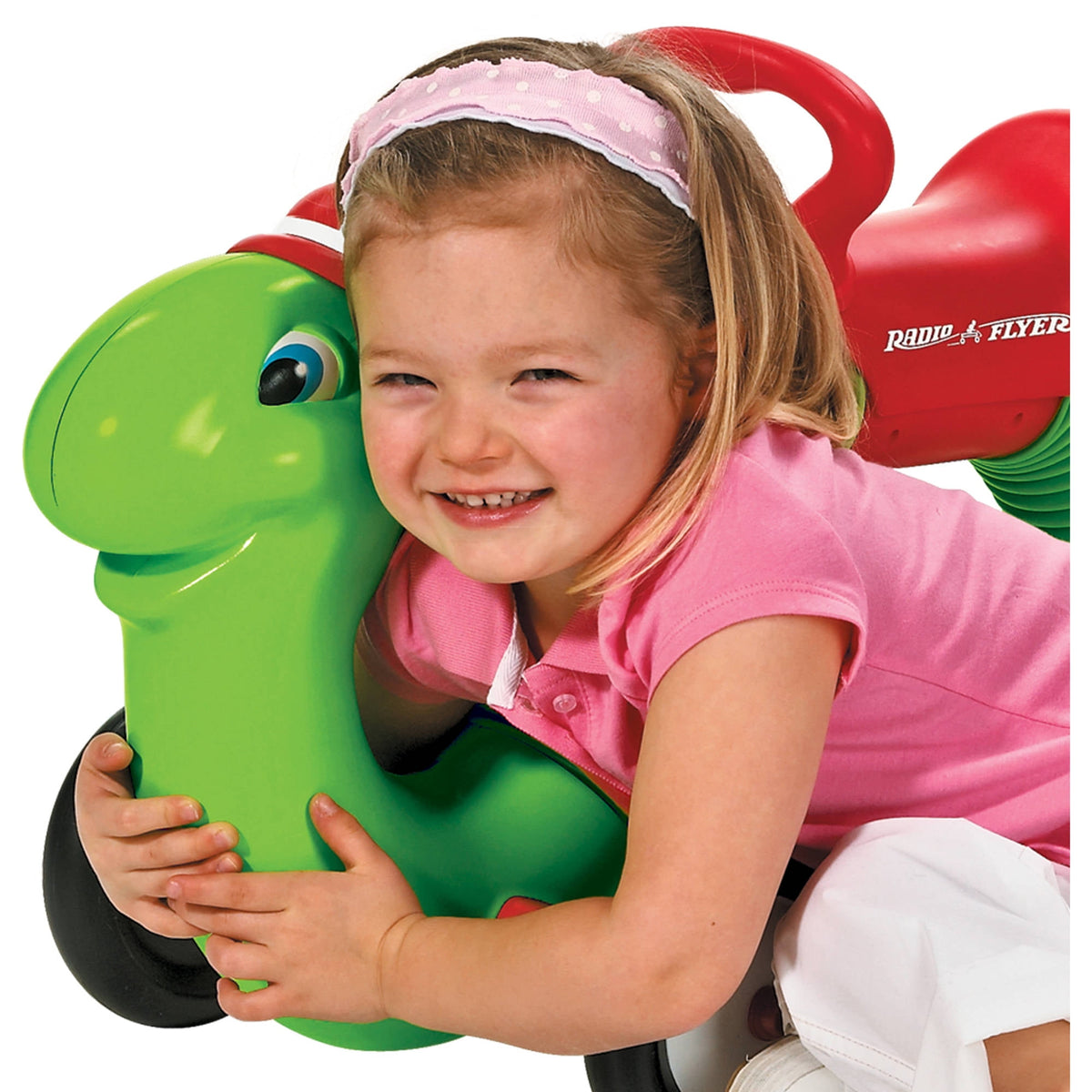 Radio Flyer Inchworm - Classic Bounce and Go Toddler Ride-On Toy, Green Inchworm Character with Maximum Load Capacity of 50lbs