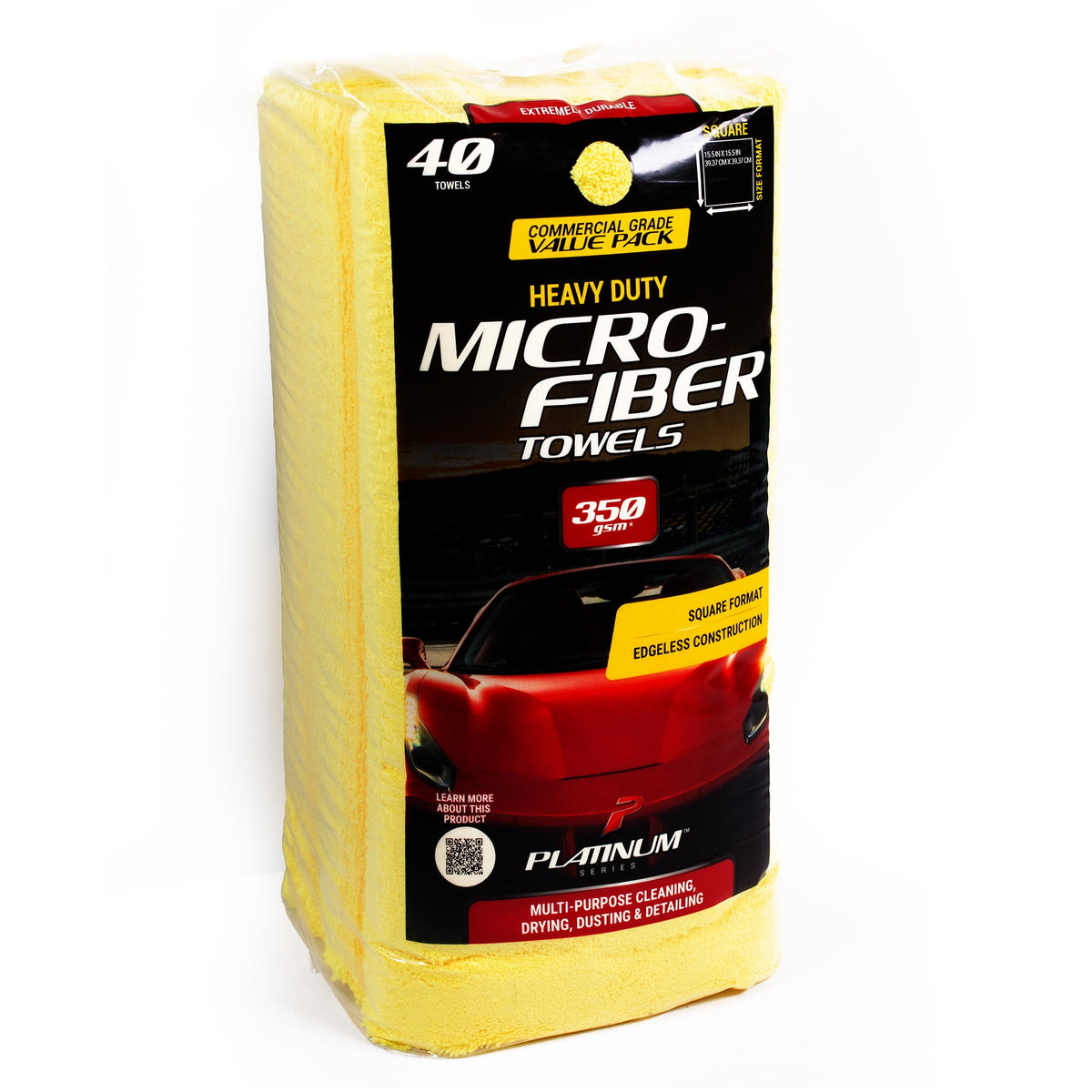 (2 pack) Platinum Series 40 Pack Premium Microfiber Auto and Home Detailing Towels