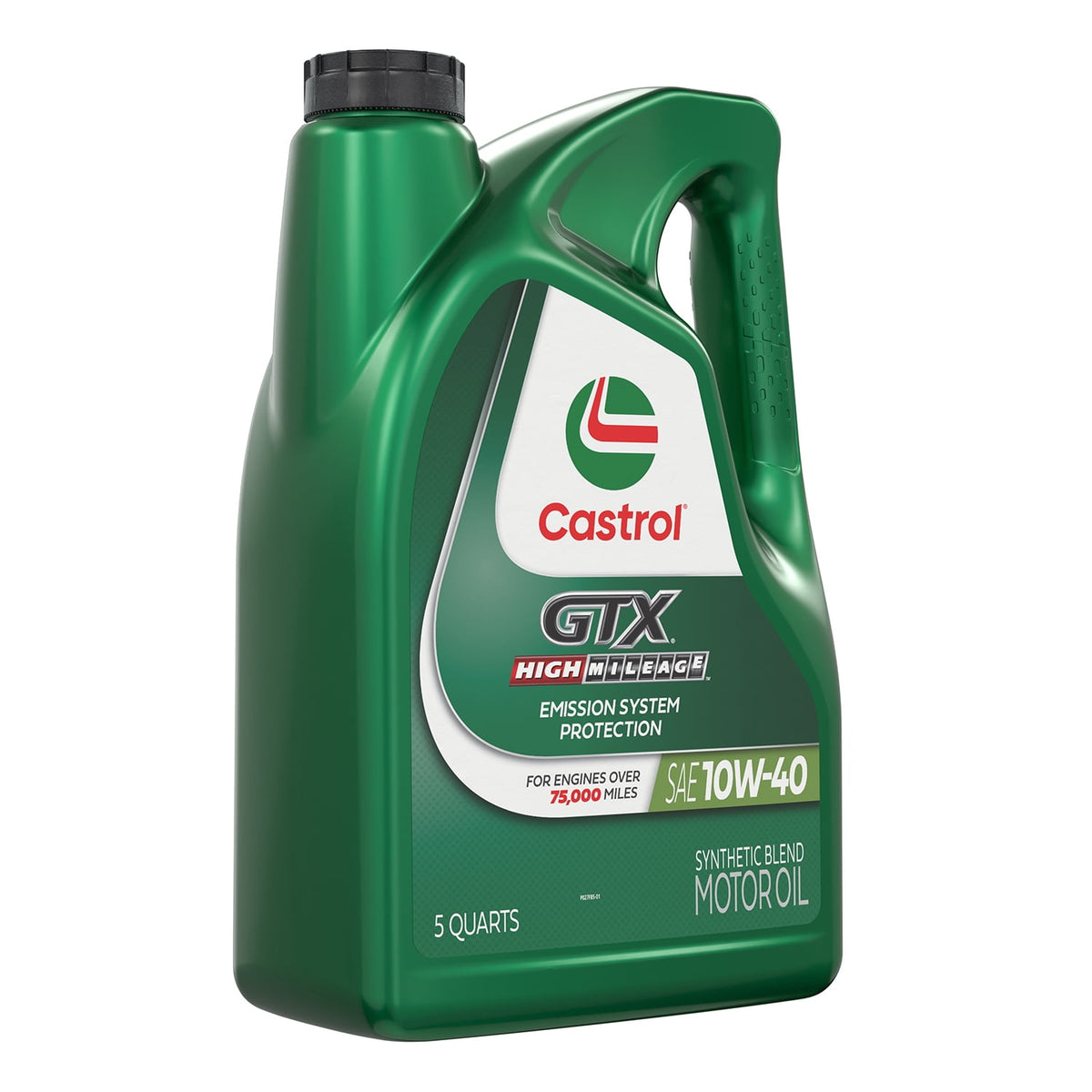 Castrol GTX High Mileage 10W-40 Synthetic Blend Motor Oil, 5 Quarts