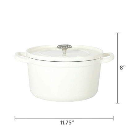 The Pioneer Woman 5-Quart Enameled Cast Iron Dutch Oven with Lid, Linen