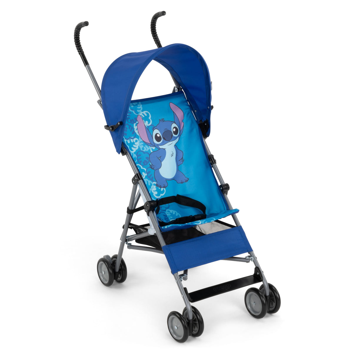 Disney Baby Comfort Height Character Toddler Umbrella Stroller with Basket, Tropical Stitch