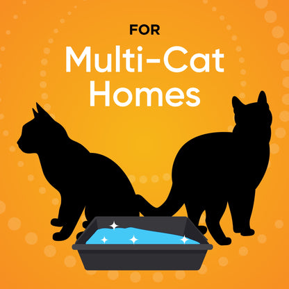 (4 pack) ARM & HAMMER Dual Defense with Microban Clumping Cat Litter for Multi-Cat Households, 14 lbs