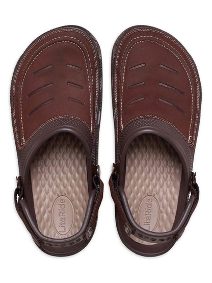 Crocs Men's Yukon Vista II LiteRide Clogs, Espresso/Mushroom, M10