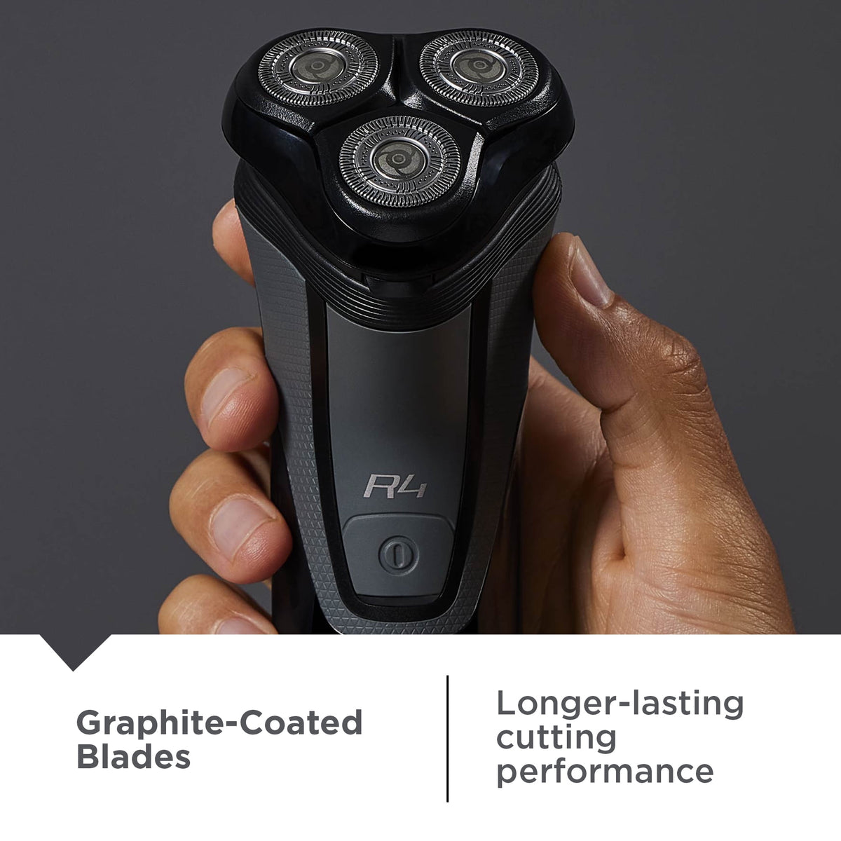 REMINGTON R4 Style Series Men's Rotary Electric Shaver, Cordless Rechargeable, Wet & Dry, Pop-Up Trimmer, Black