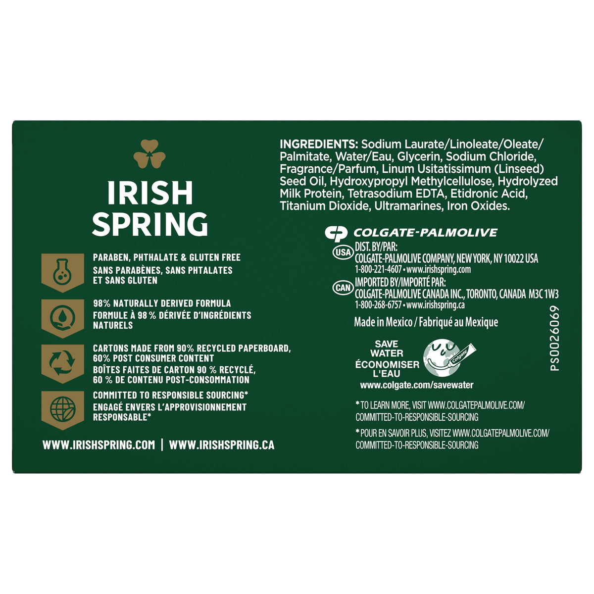 (4 pack) Irish Spring Moisture Blast Deodorant Bar Soap for Men, 3.7 oz Bar (12 Pack)