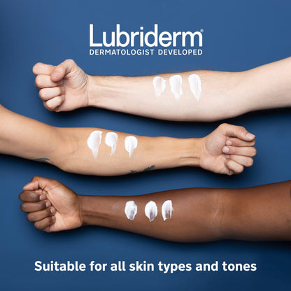 (3 pack) Lubriderm Daily Moisture Body Lotion + Pro-Ceramide, Fragrance Free, 24 Fl oz
