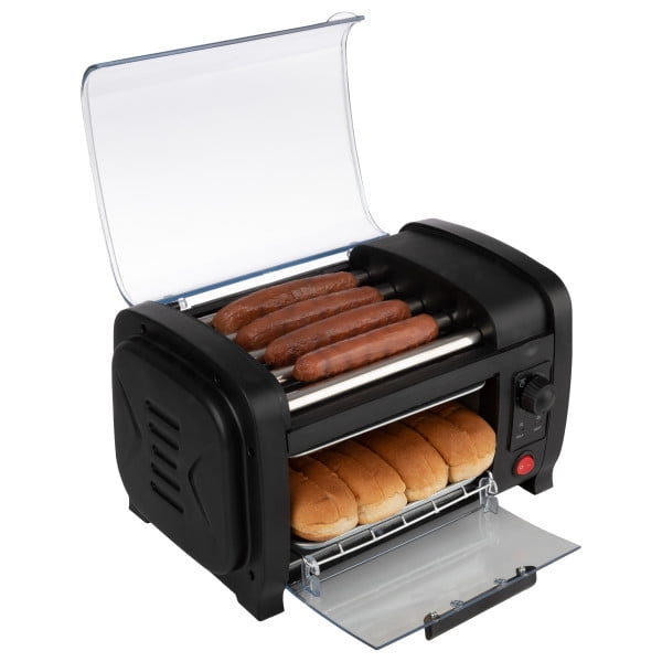 Great Northern Popcorn Hot Dog Toaster - Hot Dog Roller with Bun Warmer