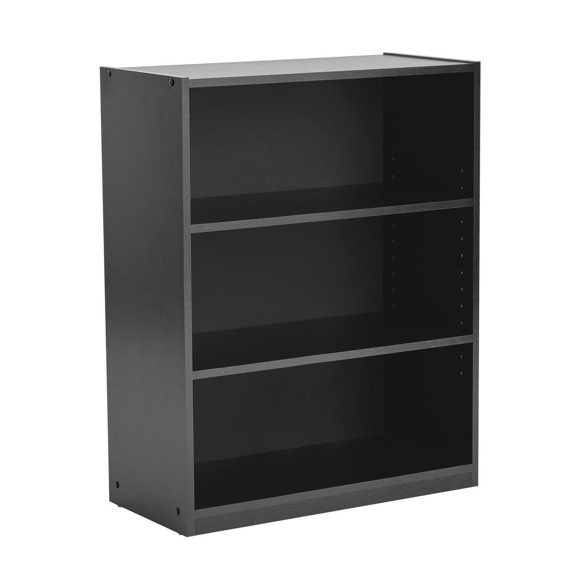 Mainstays 3-Shelf Bookcase with Adjustable Shelves, True Black Oak