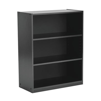 Mainstays 3-Shelf Bookcase with Adjustable Shelves, True Black Oak