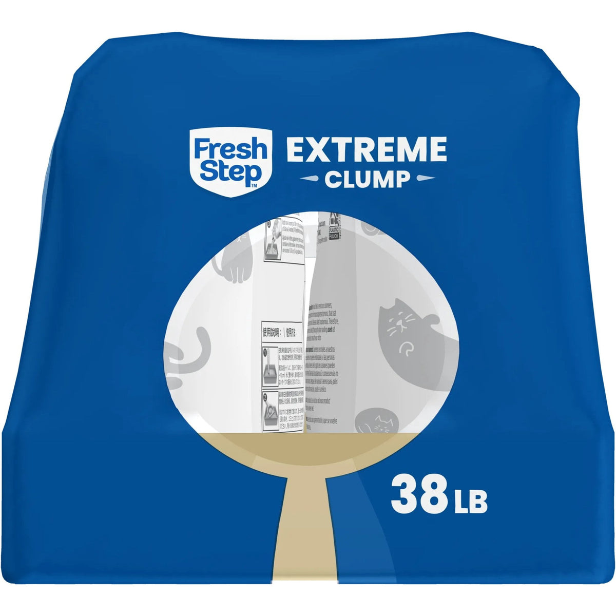 Fresh Step Extreme Clump Multi-Cat Clumping Cat Litter, Febreze Freshness Scent, 38 lb, Easy Pour Pouches (4 Pack)
