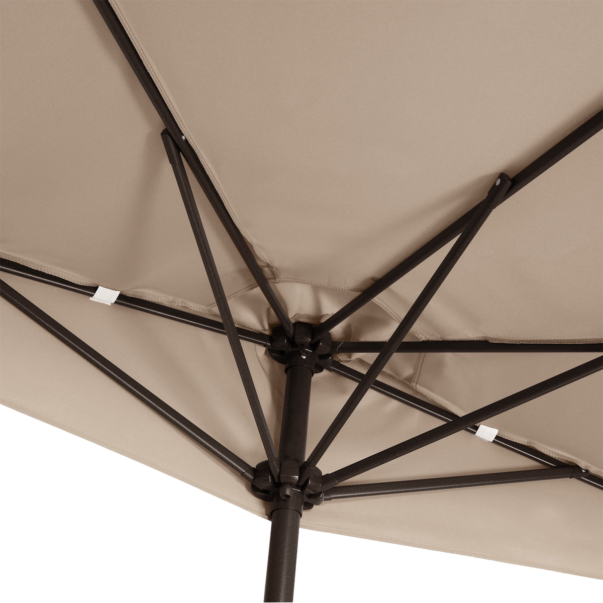 Villacera 9FT Outdoor Half Patio Umbrella - Balcony Furniture, Beige