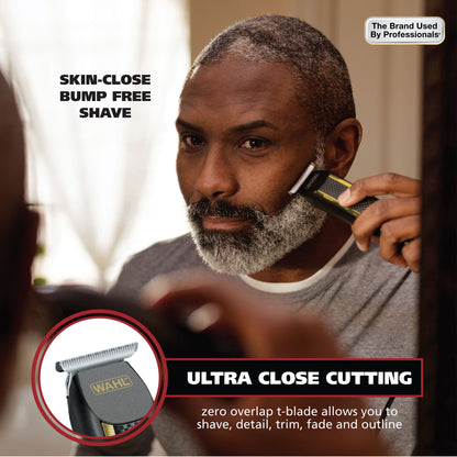 Wahl Edge Pro Corded Trimmer, Ultra-Close T-Blade, Bump-Free Men's Hair Cutting Kit, 9686-300
