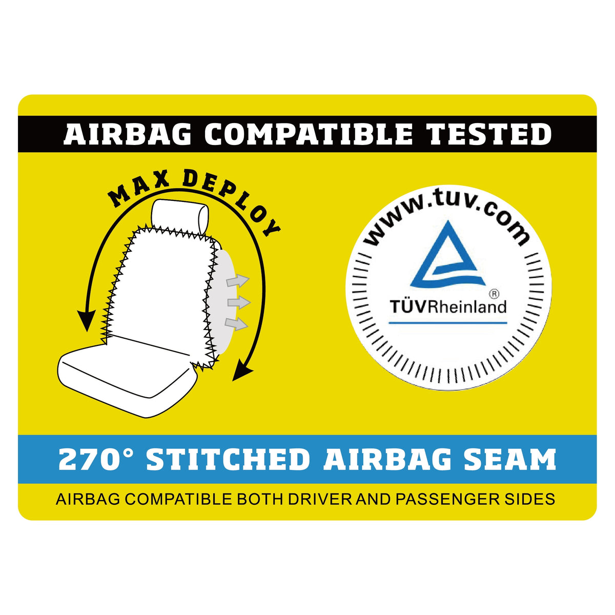 Auto Drive 2- Piece Car Seat Covers High Back Soft Faux Fur Polyester Black, Universal Fit, 2002SC101