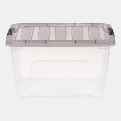 IRIS 32 Qt. Plastic Storage Bins with Lids, Stackable Storage Containers, Totes, 5 Pack