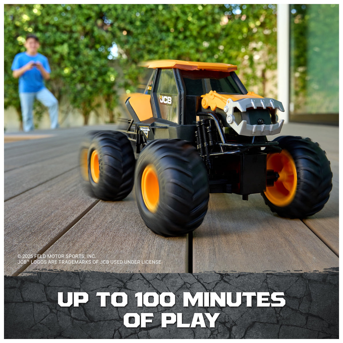 Monster Jam JCB Digatron Remote Control Vehicle with Lights, 1:15 Scale (Walmart Exclusive)